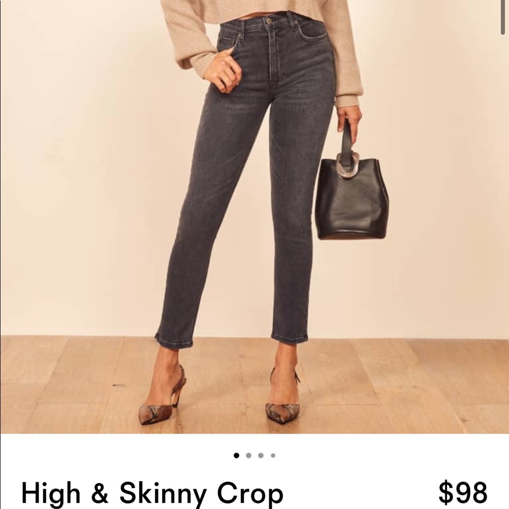 High & Skinny Crop Reformation Jeans